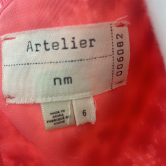 PINK EMBROIDERED FLORAL MINI DRESS WITH PLEATED SKIRT, SIZE 6 - Picture 8 of 8